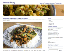 Tablet Screenshot of dinnerdiary.org